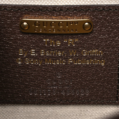 Gucci Canvas Calfskin 100 Centennial Music Medium Bamboo 1947 Top Handle Bag Multicolor 9 of 12