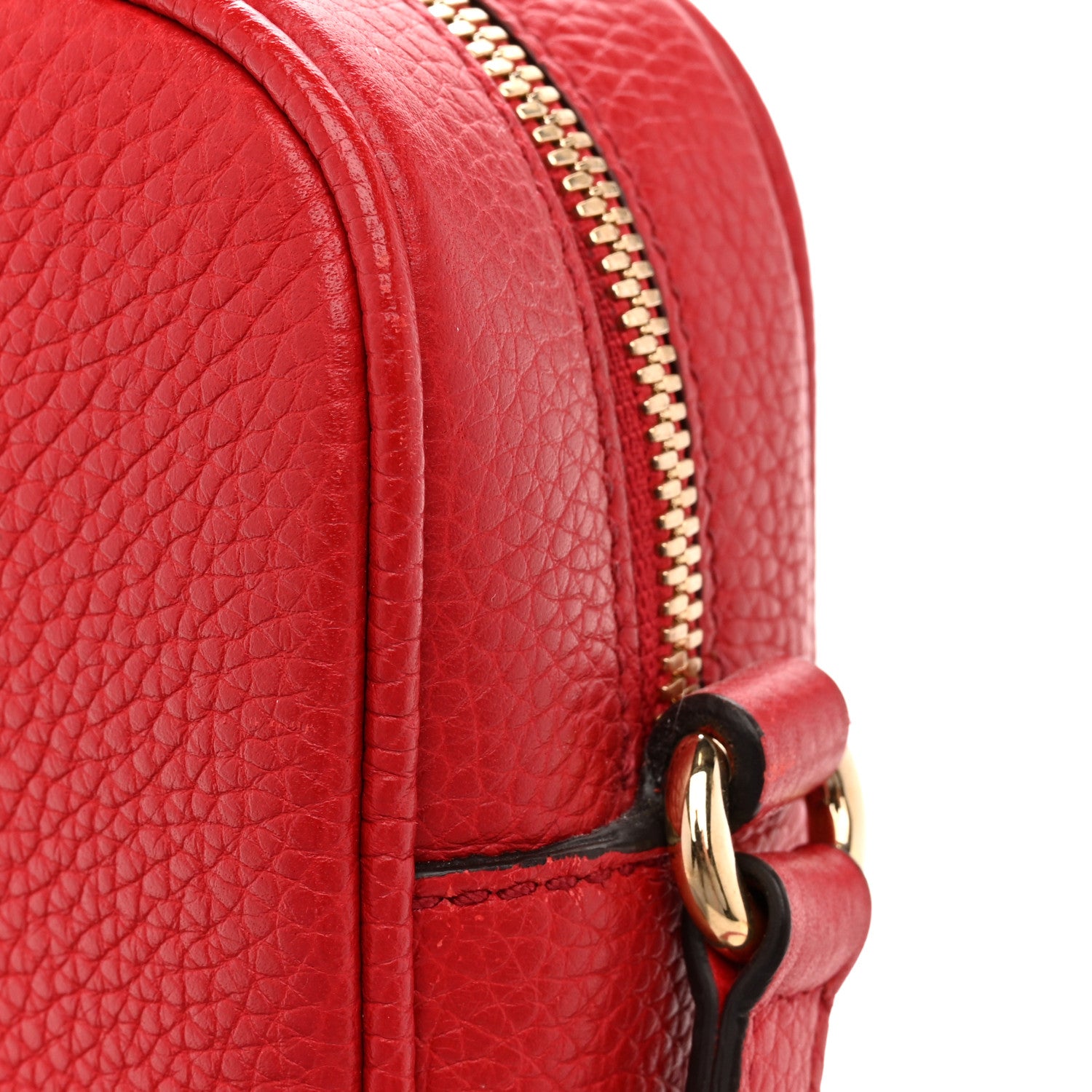 Gucci Pebbled Calfskin Small Soho Disco Bag Tabasco Red 11 of 14