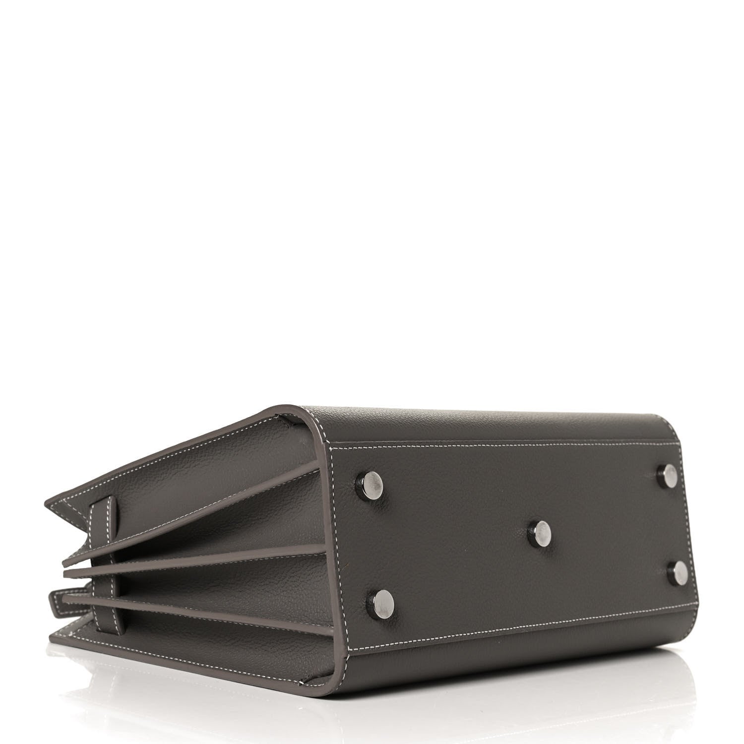 Saint Laurent Grained Calfskin Small Sac De Jour Fog 4 of 13