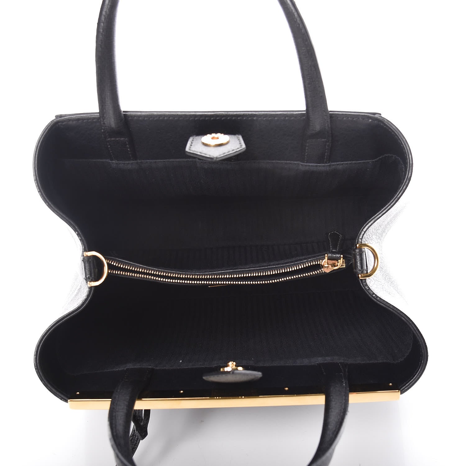 Fendi Vitello Elite Petite 2Jours Tote Black 5 of 10