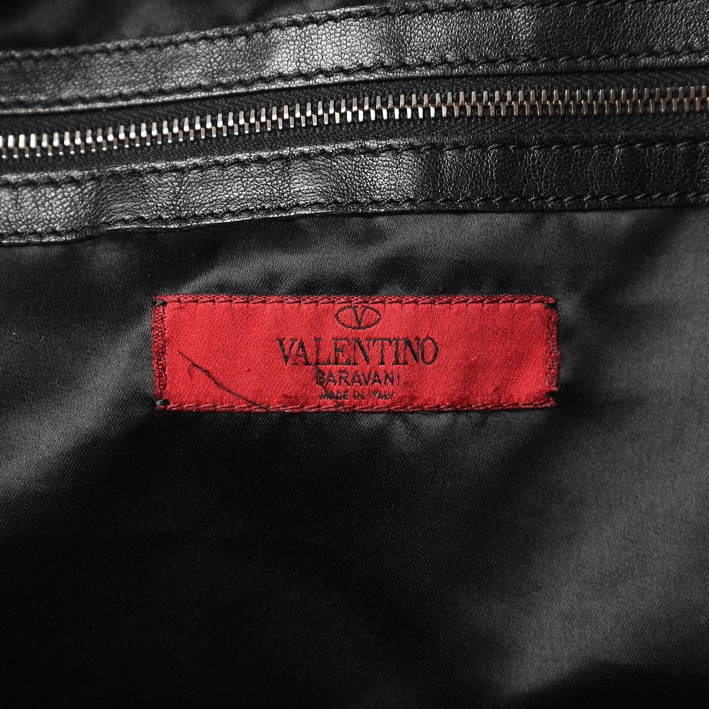 Nappa Studded Rosette Tote Black