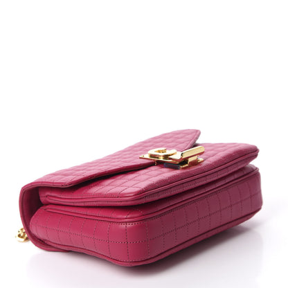 Celine Calfskin Quilted Medium C Bag Pink 4 of 10