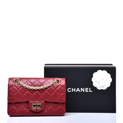 Chanel Aged Calfskin Quilted 2.55 Reissue Mini Flap Red 12 of 12
