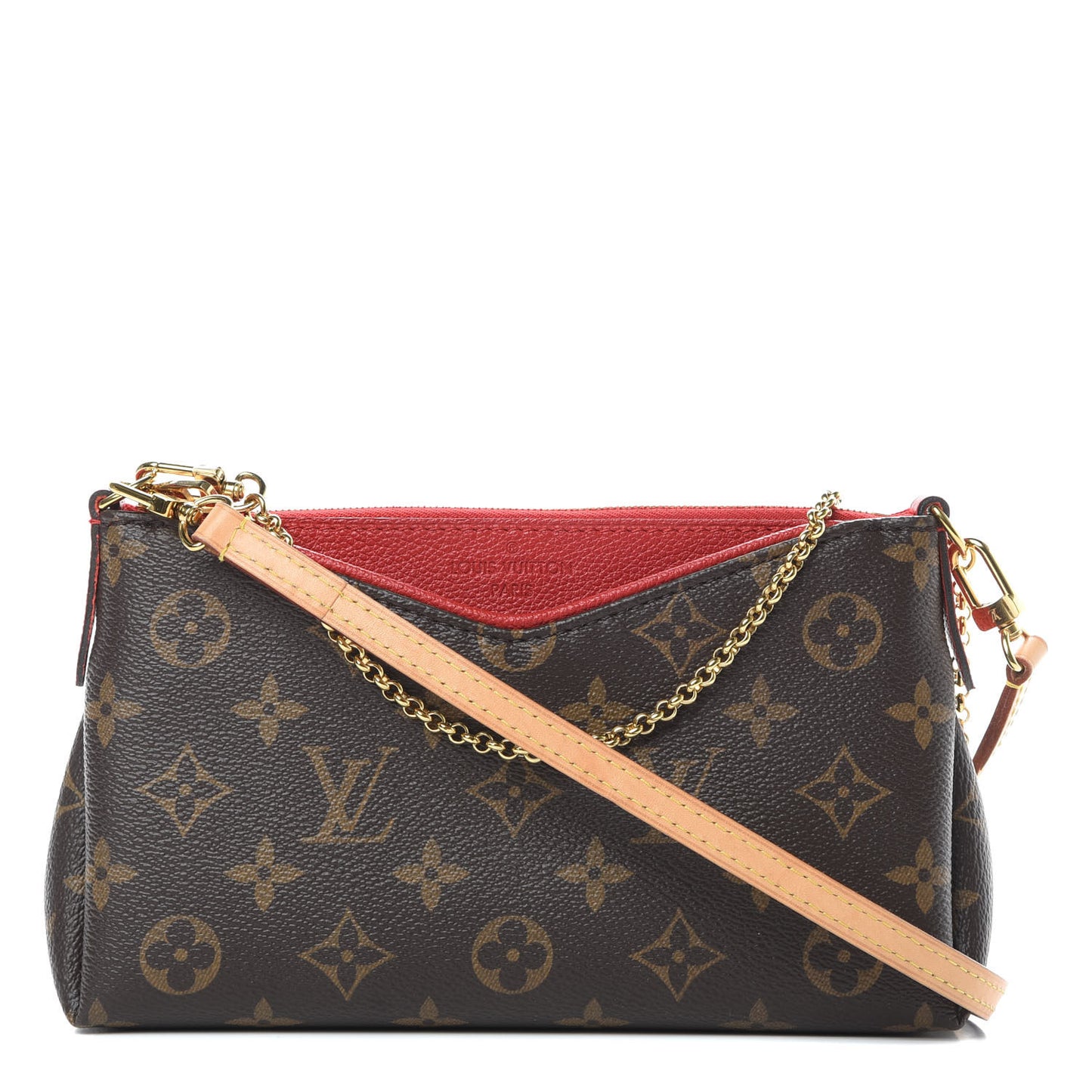 Monogram Pallas Clutch Cherry