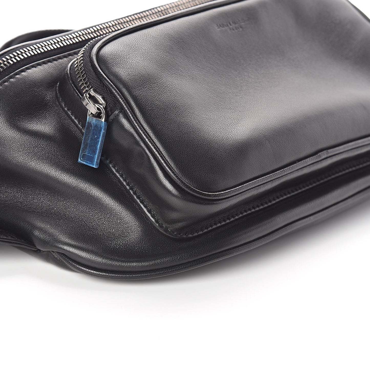 Lambskin Subway Belt Bag Black