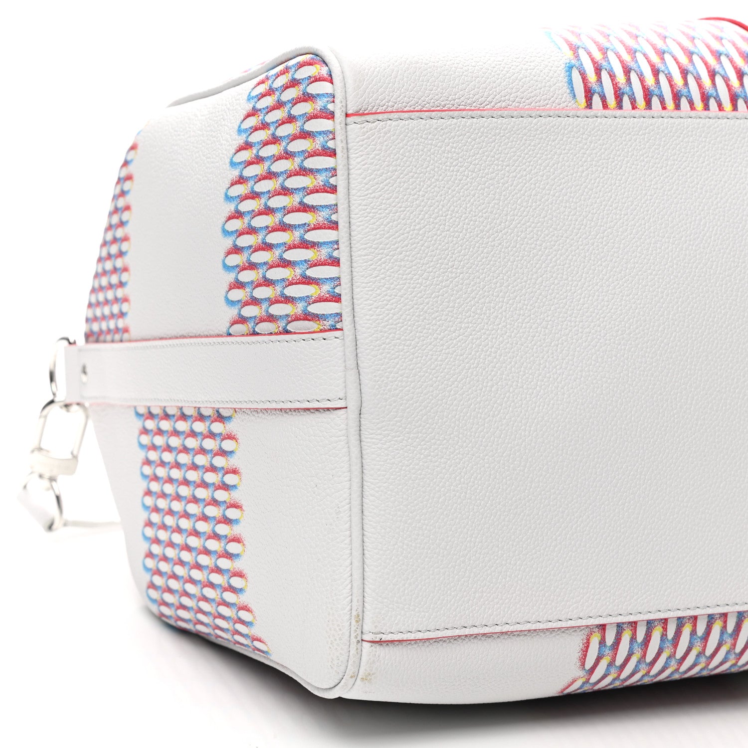 Louis Vuitton Cowhide Damier Spray Keepall Bandouliere 50B White 7 of 8