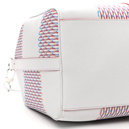 Louis Vuitton Cowhide Damier Spray Keepall Bandouliere 50B White 7 of 8