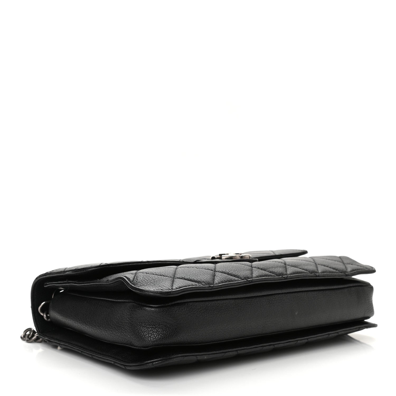 Chanel Goatskin Quilted Large Perfect Edge Flap Black 3 of 9