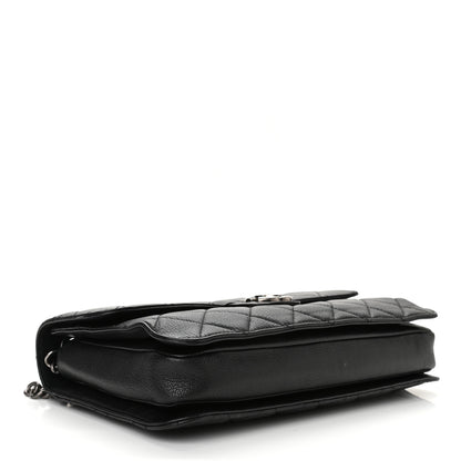 Chanel Goatskin Quilted Large Perfect Edge Flap Black 3 of 9