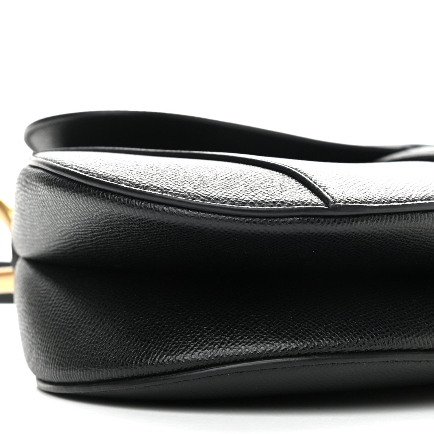 Christian Dior Grained Calfskin Saddle Bag Black 9 of 11