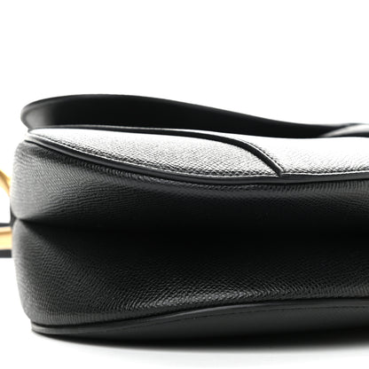 Christian Dior Grained Calfskin Saddle Bag Black 9 of 11