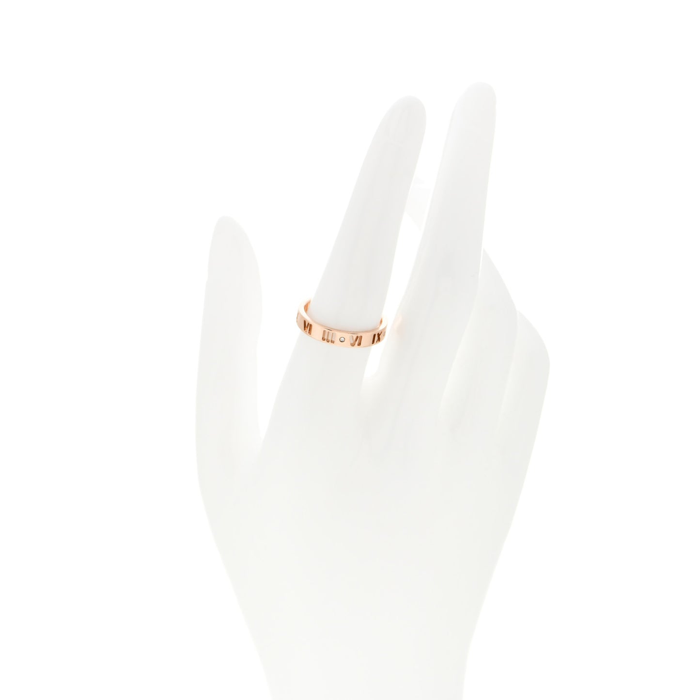 18K Rose Gold Diamond Atlas Pierced Ring 56 7.75