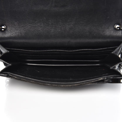 Saint Laurent Sheepskin Matelasse Monogram Rider Poncho Wallet on Chain Black 5 of 12