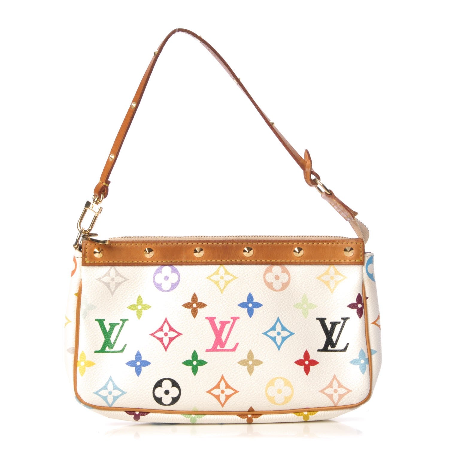 Louis Vuitton Monogram Multicolor Pochette Accessories White 1 of 10