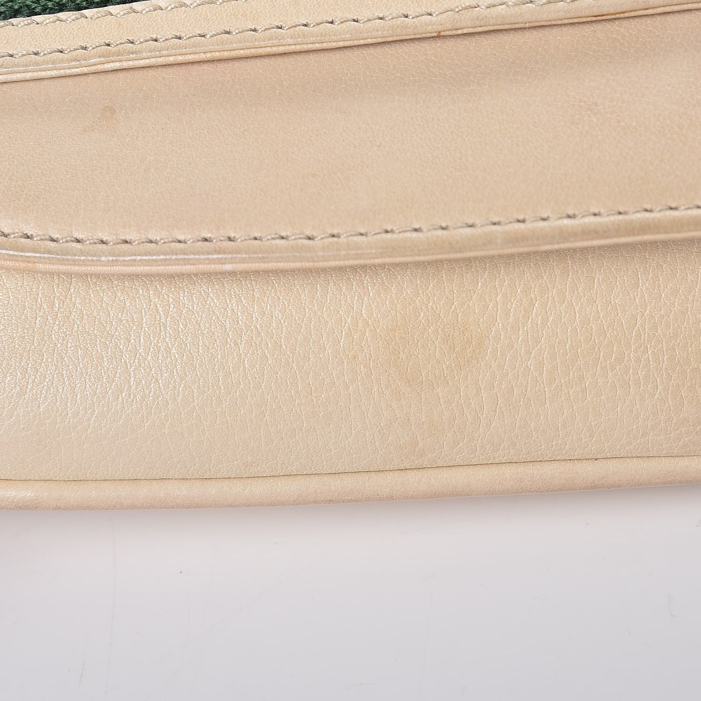 Calfskin Web GG Signature Clutch Beige
