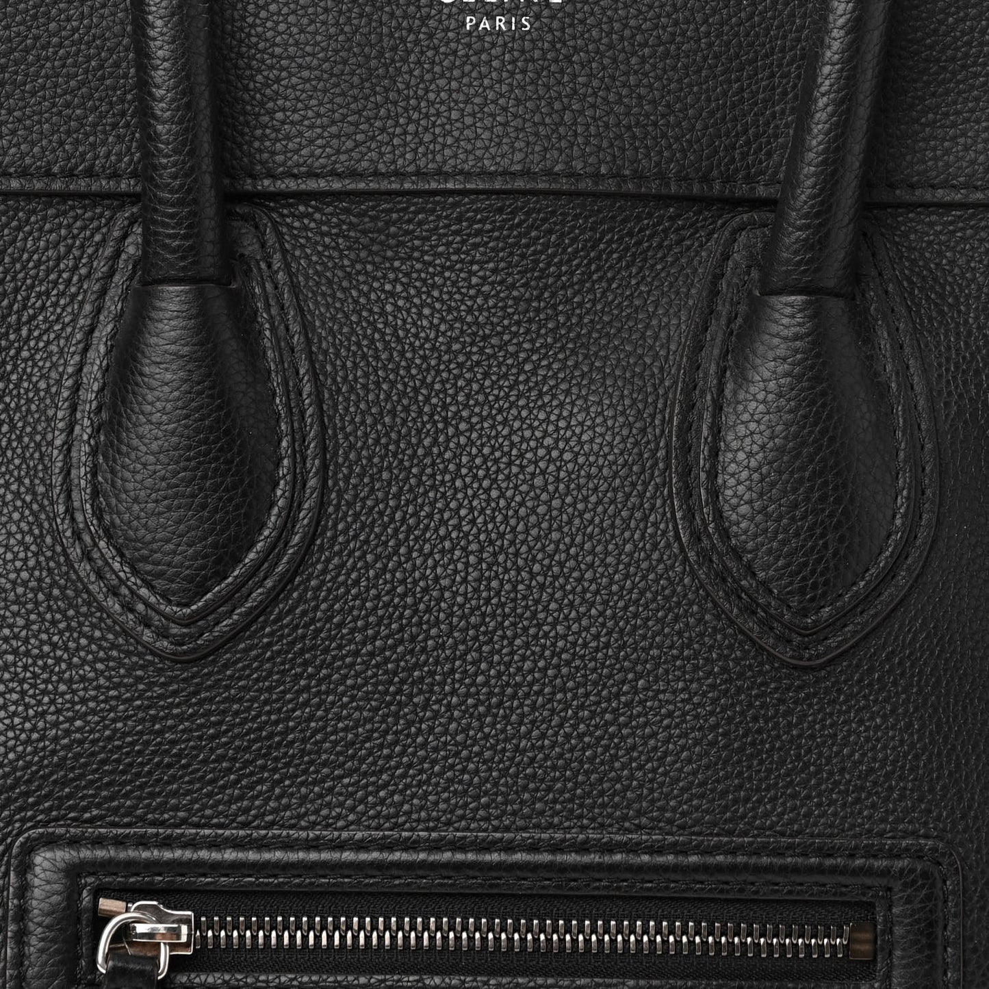 Drummed Calfskin Mini Luggage Black