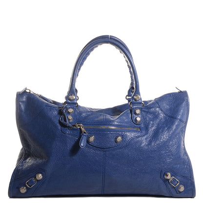 Balenciaga Agneau Giant 12 Silver Hardware Work Bleut Bleu Glacier 1 of 12