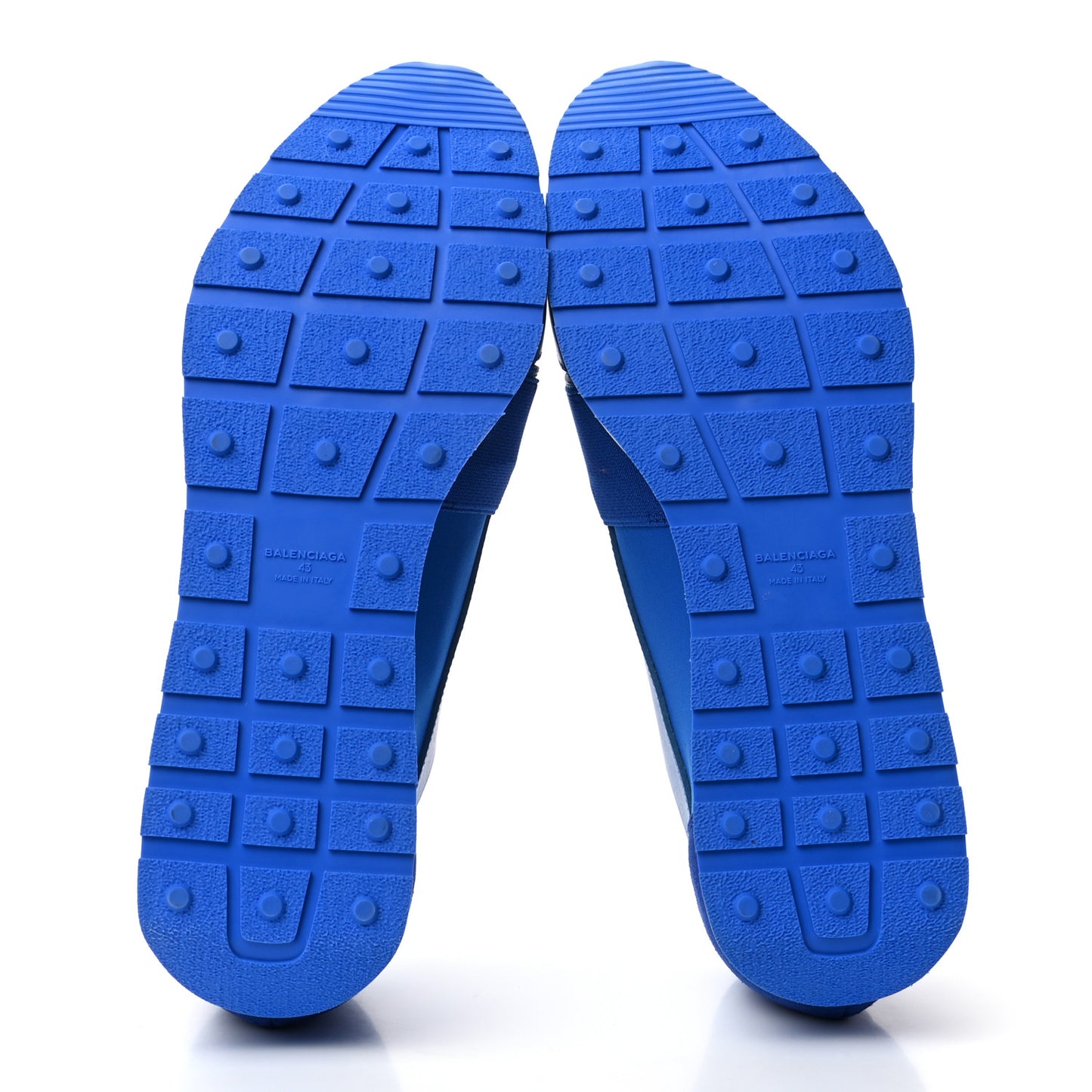 Mesh Calfskin Neoprene Suede Mens Race Runner Sneakers 43 Bleu