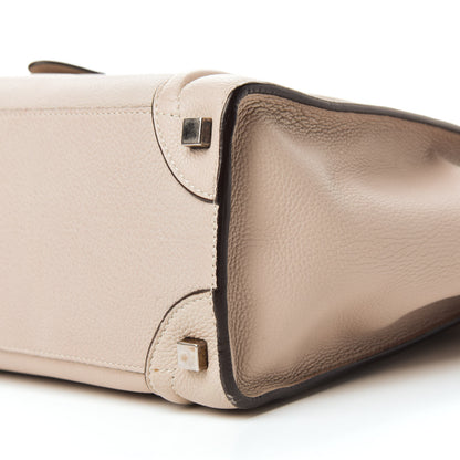 Celine Drummed Calfskin Micro Luggage Dune 7 of 10
