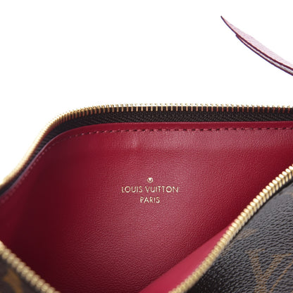 Louis Vuitton Monogram Felicie Chain Wallet Zippered Insert Fuchsia 6 of 6