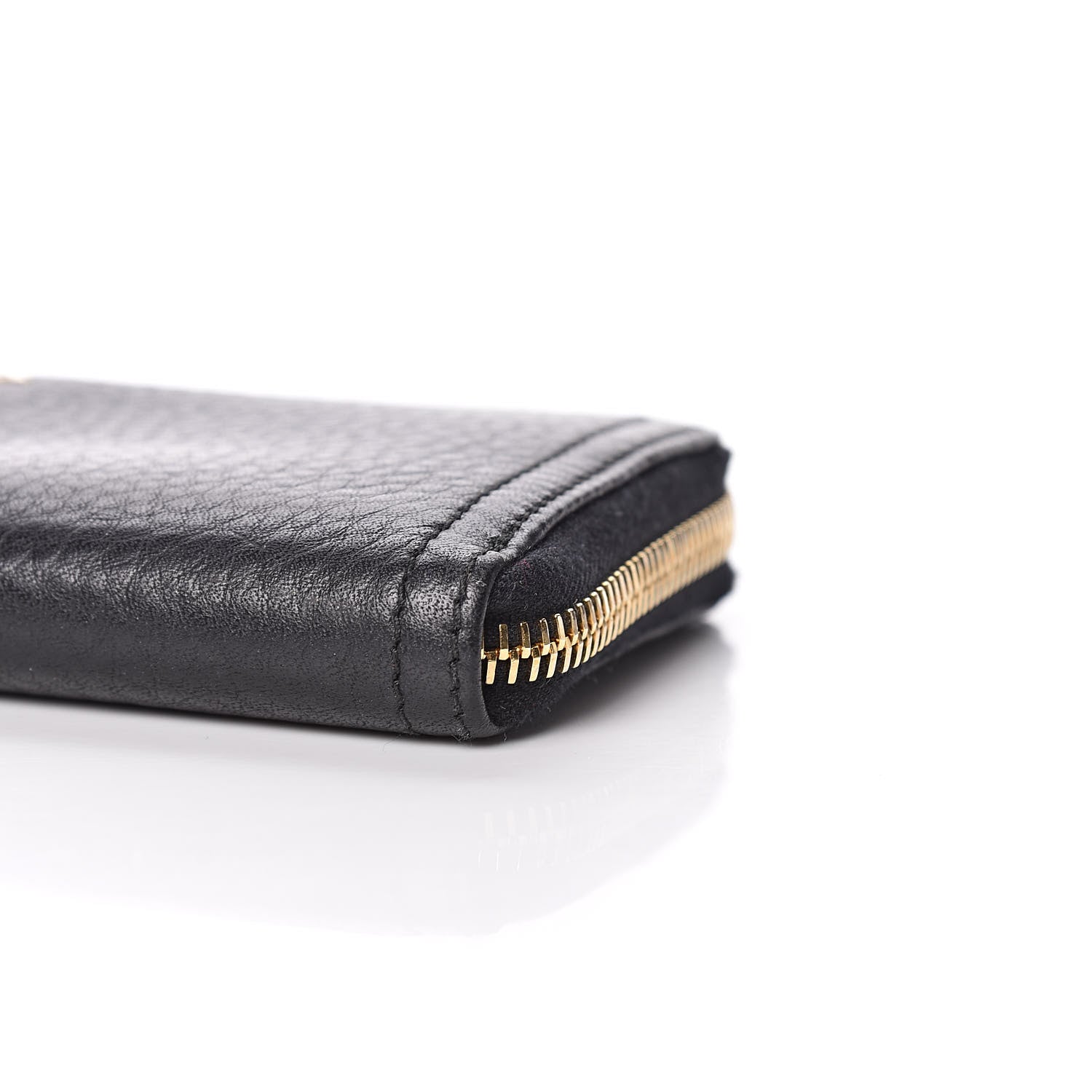 Prada Vitello Daino Zip Around Wallet Nero Black 10 of 11