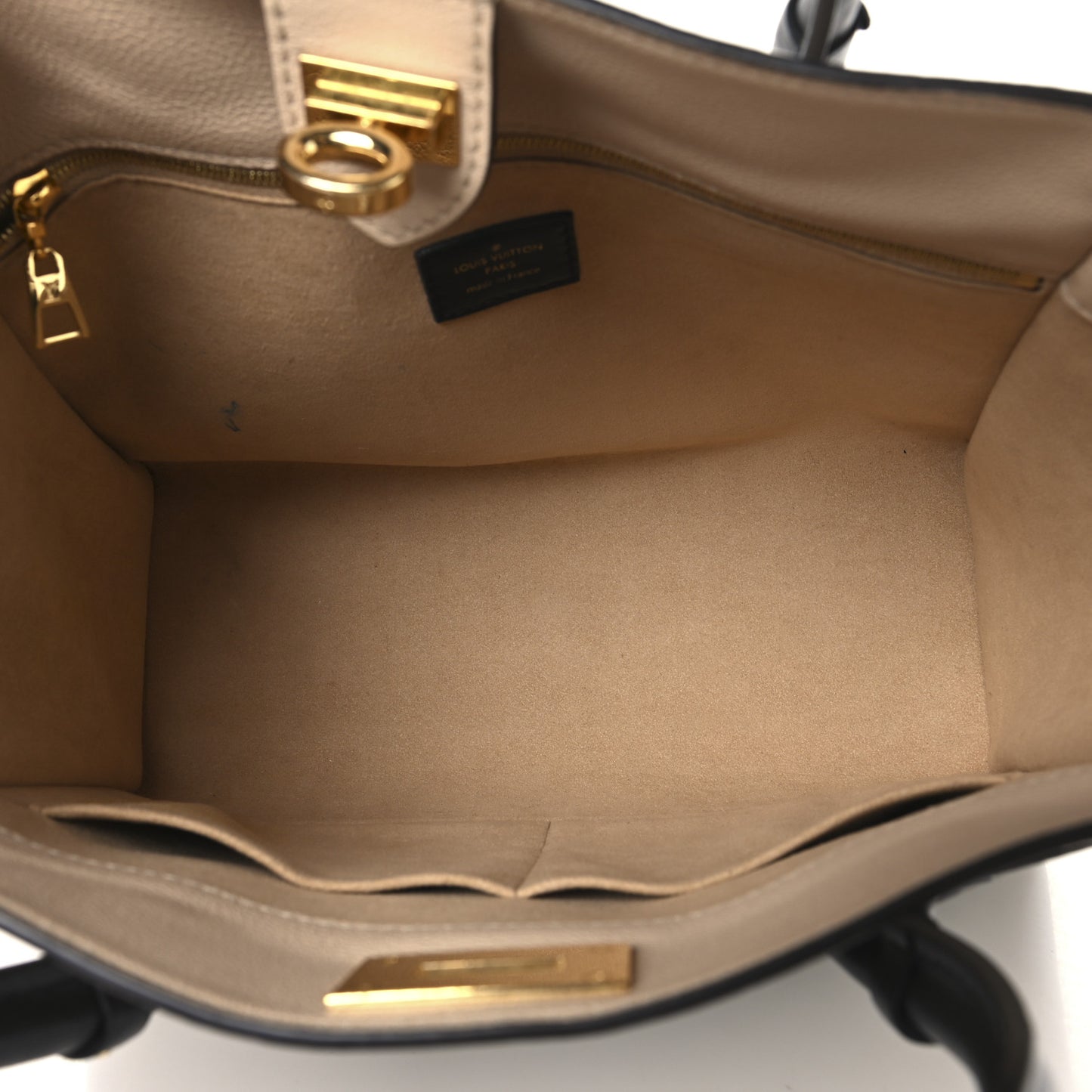 Calfskin Monogram On My Side MM Laurier Green Toffee Latte Beige