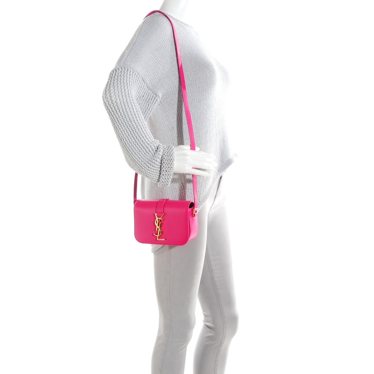 Smooth Calfskin Small Classic Monogram Universite Bag Fuchsia