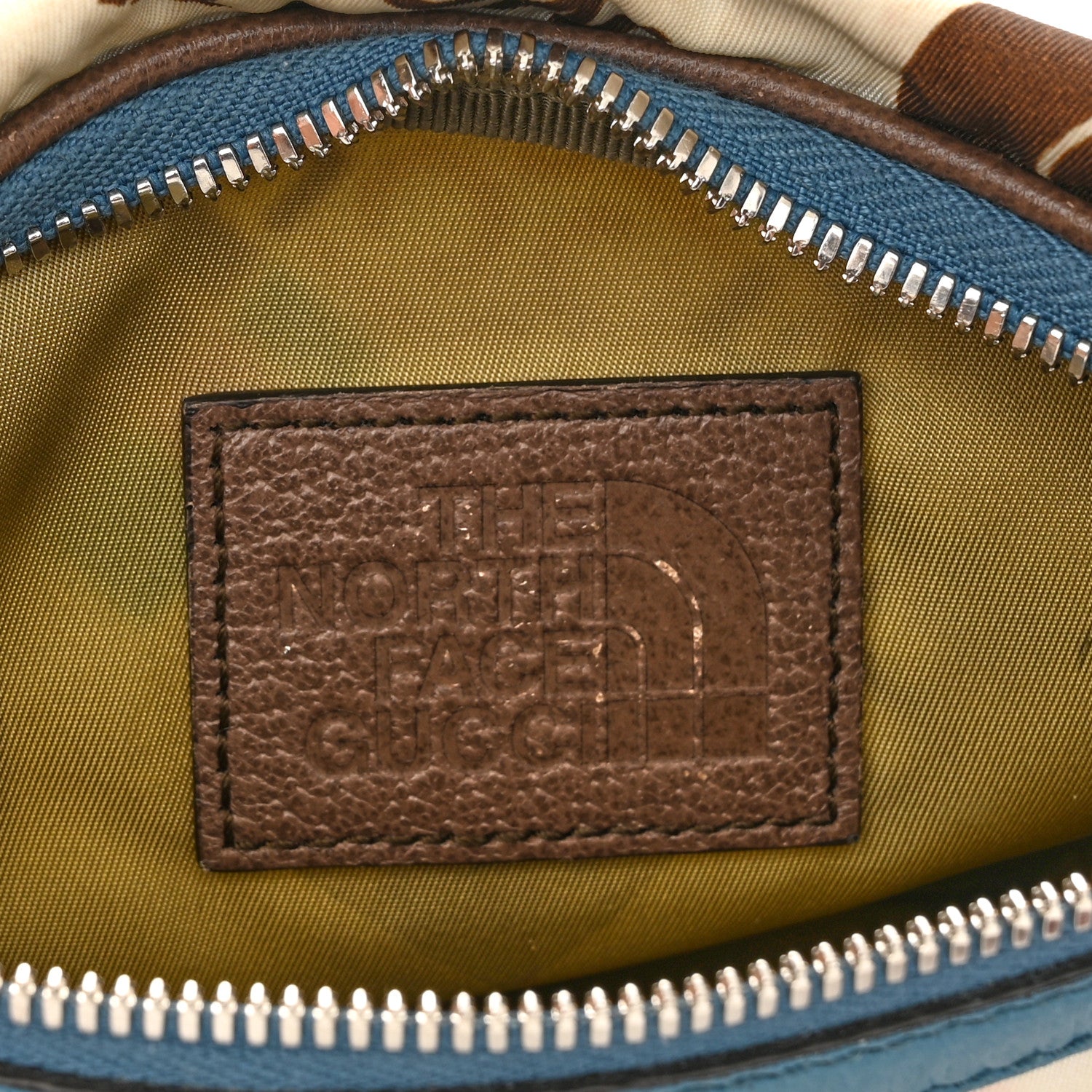 Gucci X THE NORTH FACE Econyl Nylon Belt Bag White Sky Blue 6 of 11