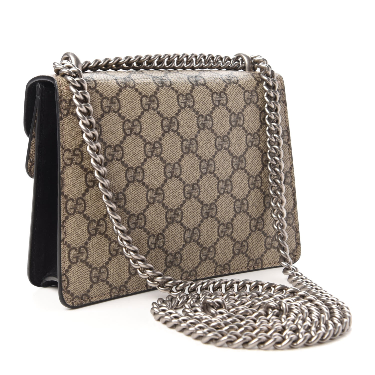 Gucci GG Supreme Monogram Mini Dionysus Shoulder Bag Black 3 of 11
