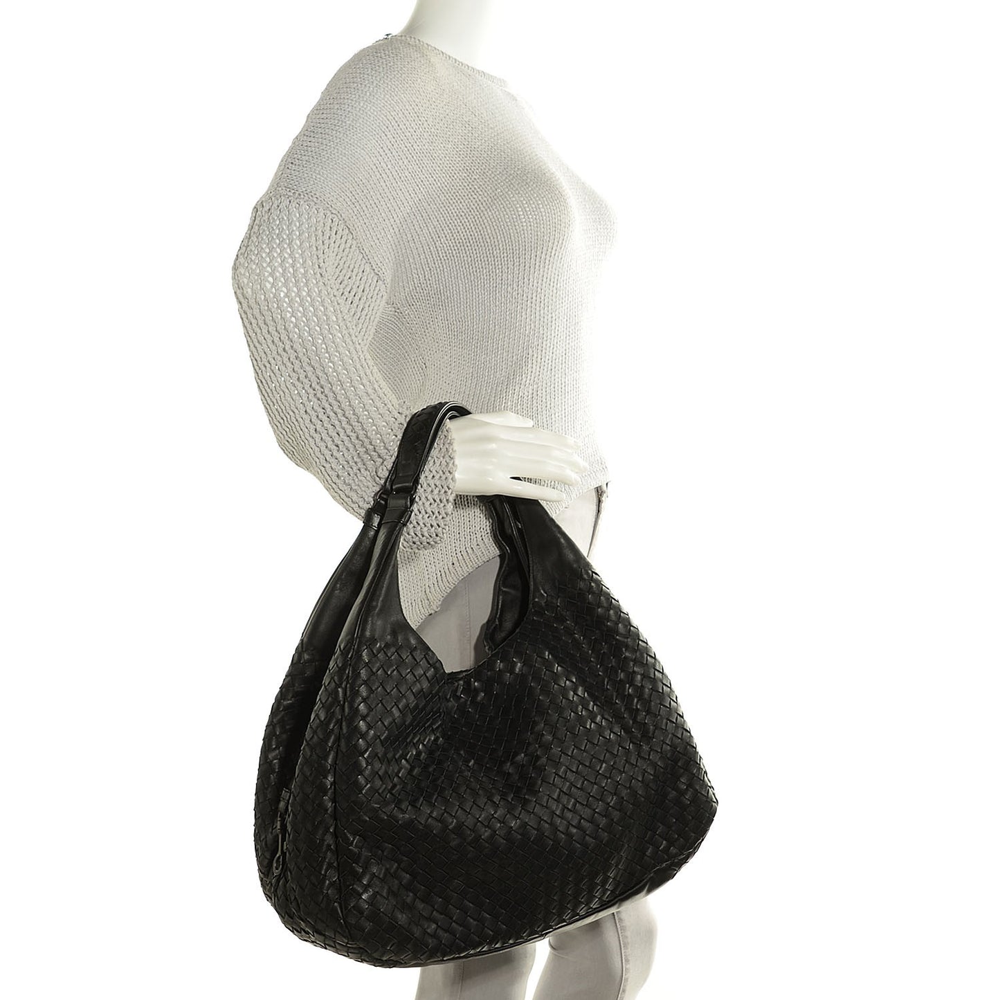 Nappa Intrecciato Large Campana Nero Black