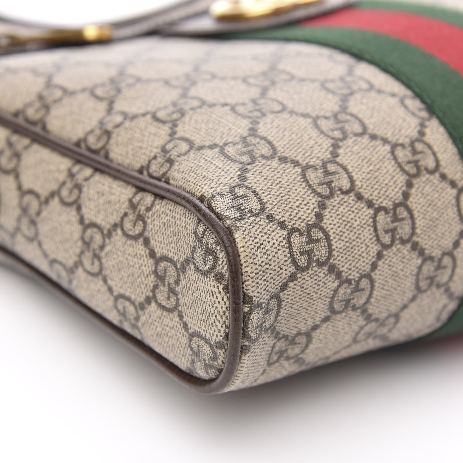 Gucci GG Supreme Monogram Web Small Ophidia Messenger Bag Brown 8 of 11