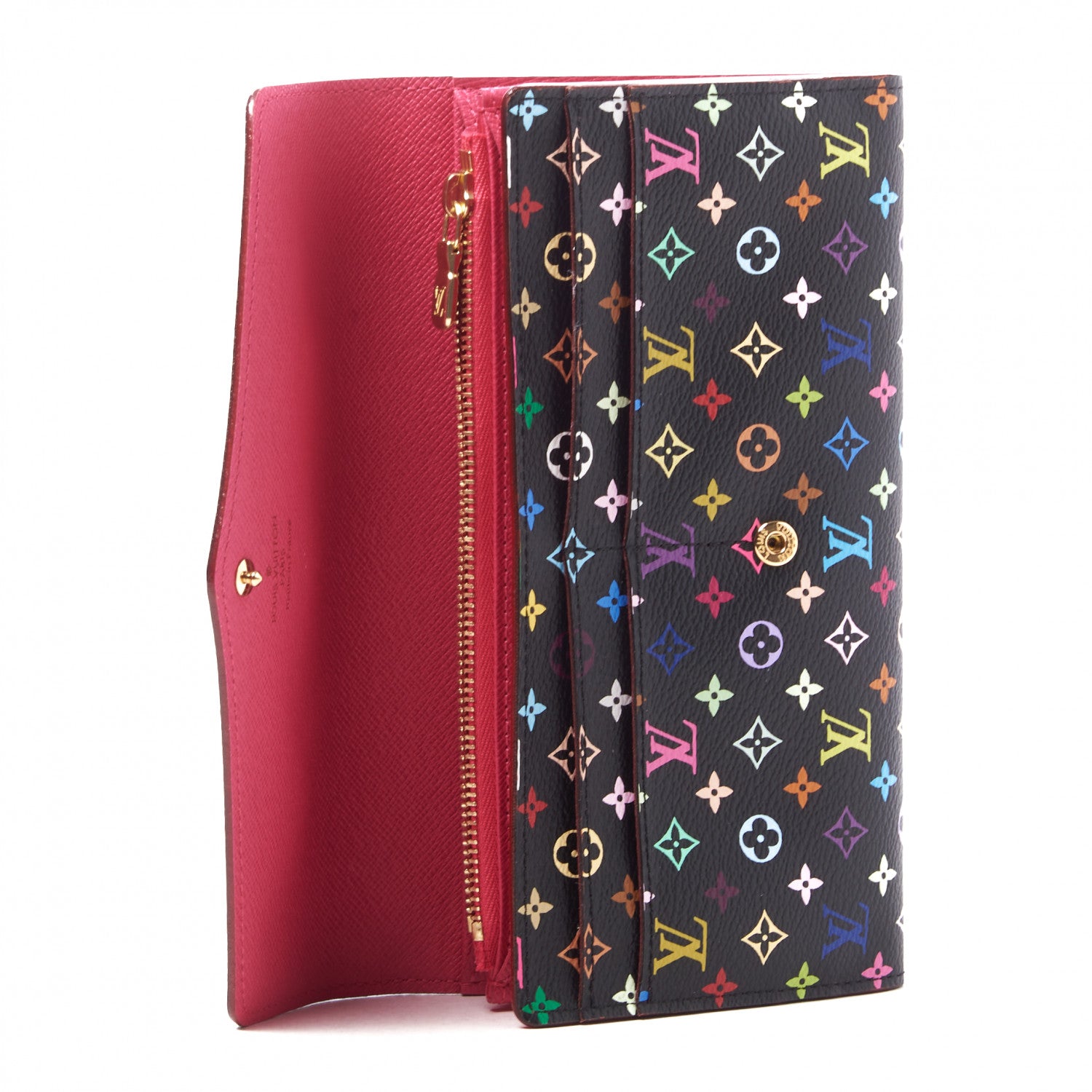 Louis Vuitton Monogram Multicolor Sarah Wallet NM Black Grenade 6 of 9