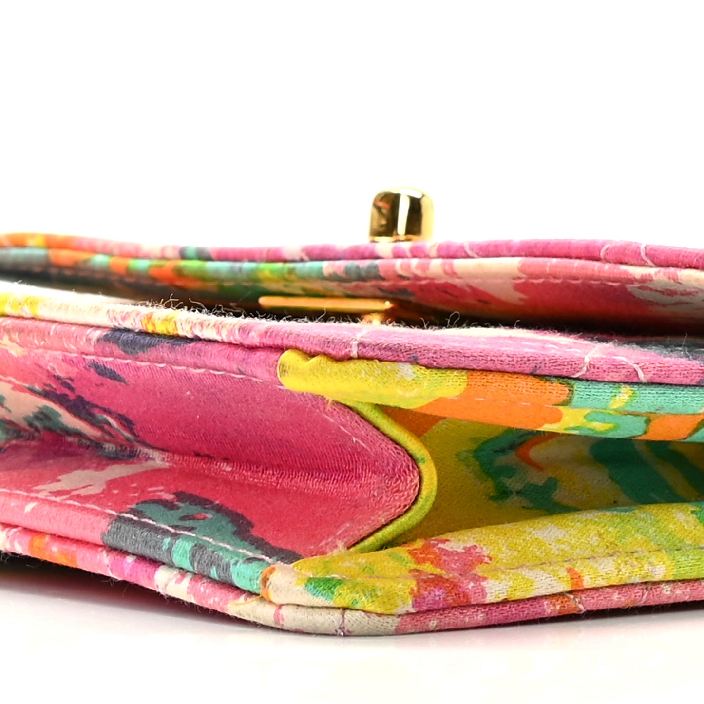 Satin Printed Watercolor Micro Flap Multicolor