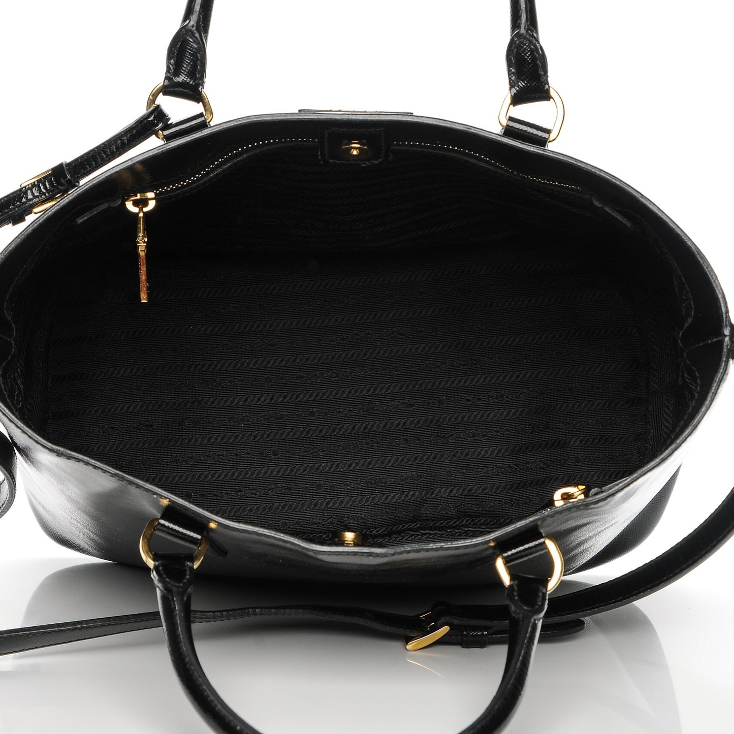 Saffiano Vernice Tote Black