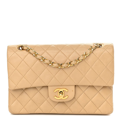 Chanel Lambskin Quilted Small Double Flap Beige 1 of 17
