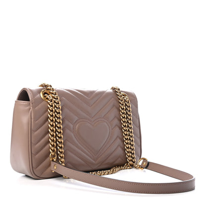 Gucci Calfskin Matelasse Small GG Marmont Shoulder Bag Porcelain Rose 2 of 4