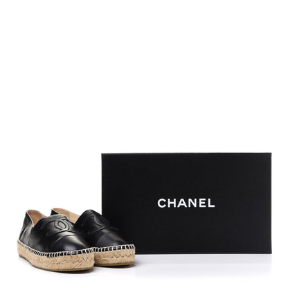 Chanel Lambskin CC Espadrilles 36 Black 10 of 10
