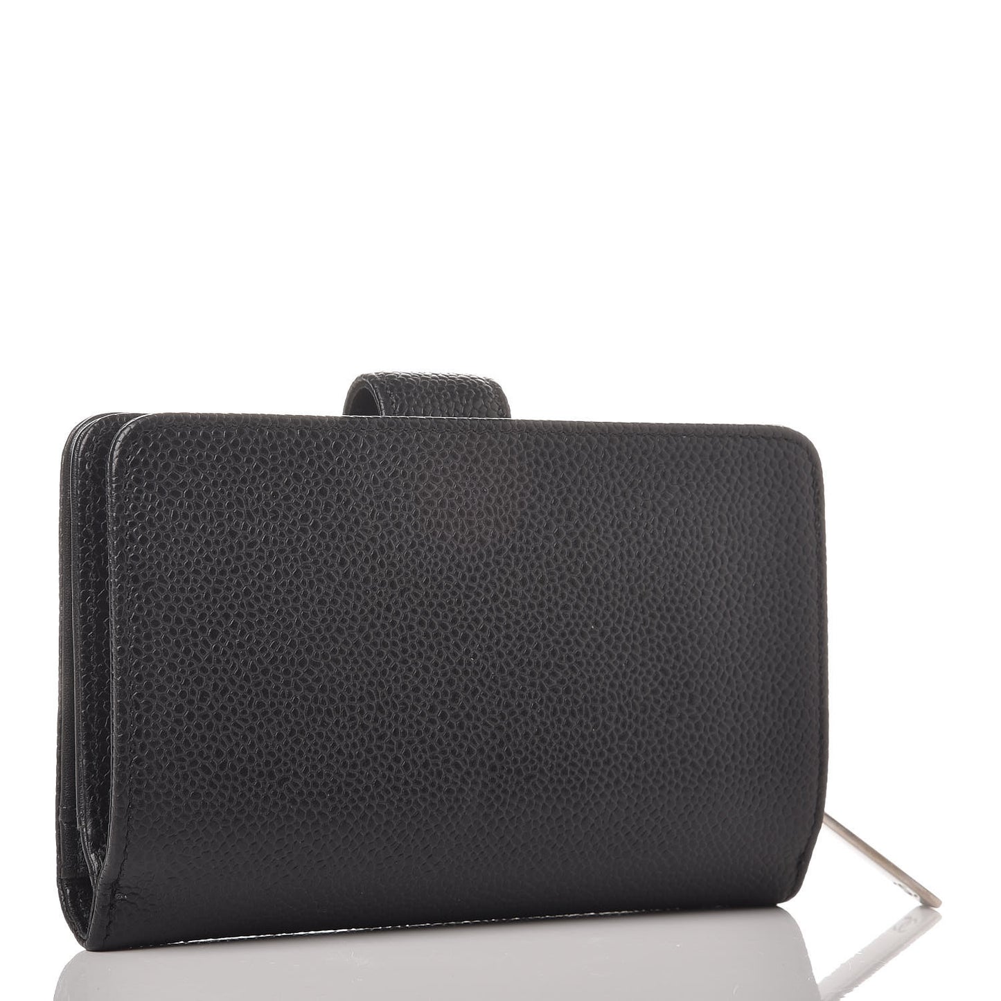 Caviar Timeless CC Zipped Pocket Wallet Black