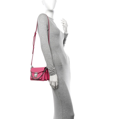 MCM Calfskin Studded Mini Patricia Crossbody Bag Sugar Pink 2 of 10
