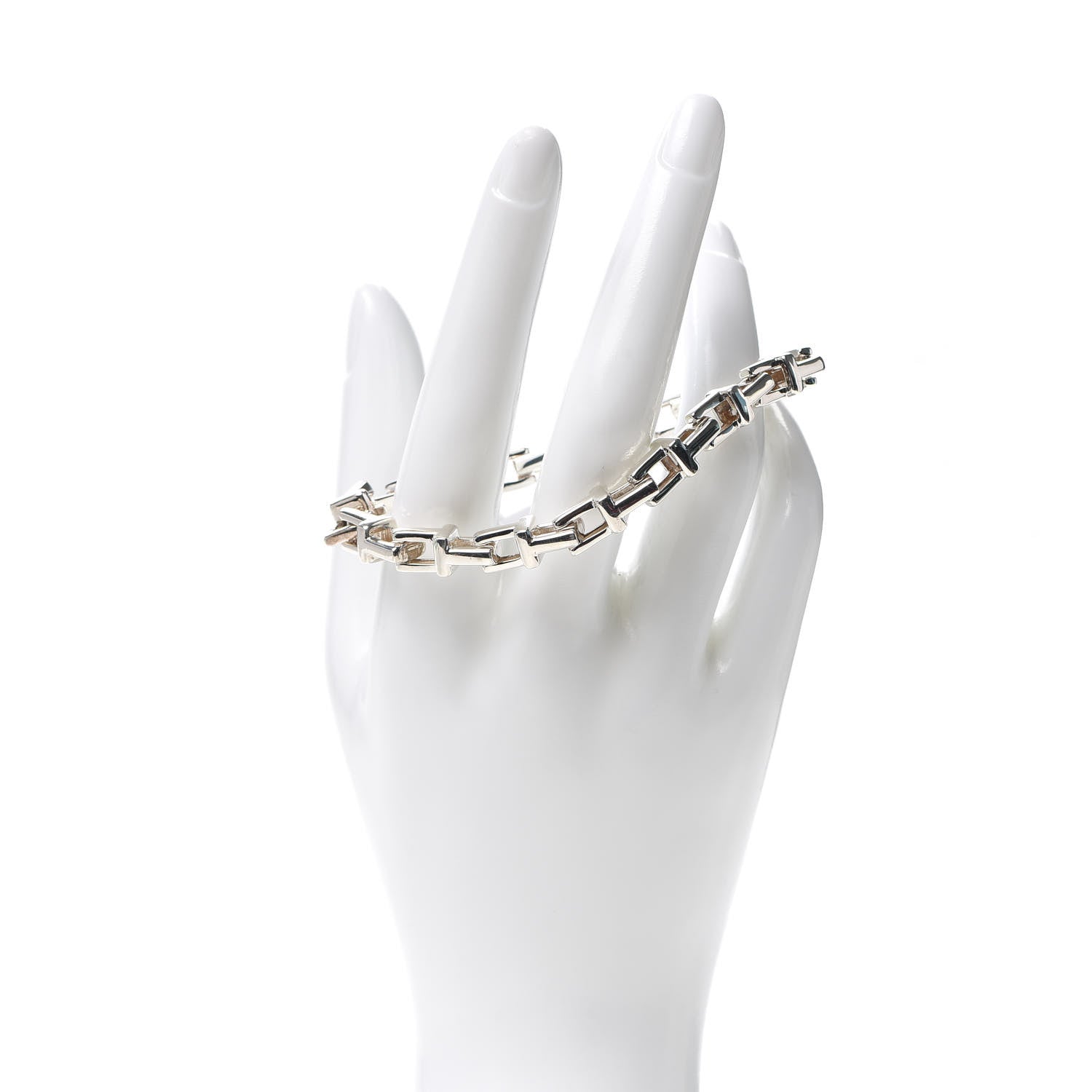 Tiffany Sterling Silver T Chain Bracelet 2 of 7