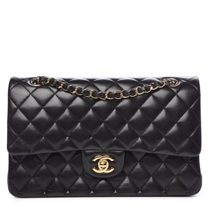 Chanel Lambskin Quilted Medium Double Flap Black 1 of 7
