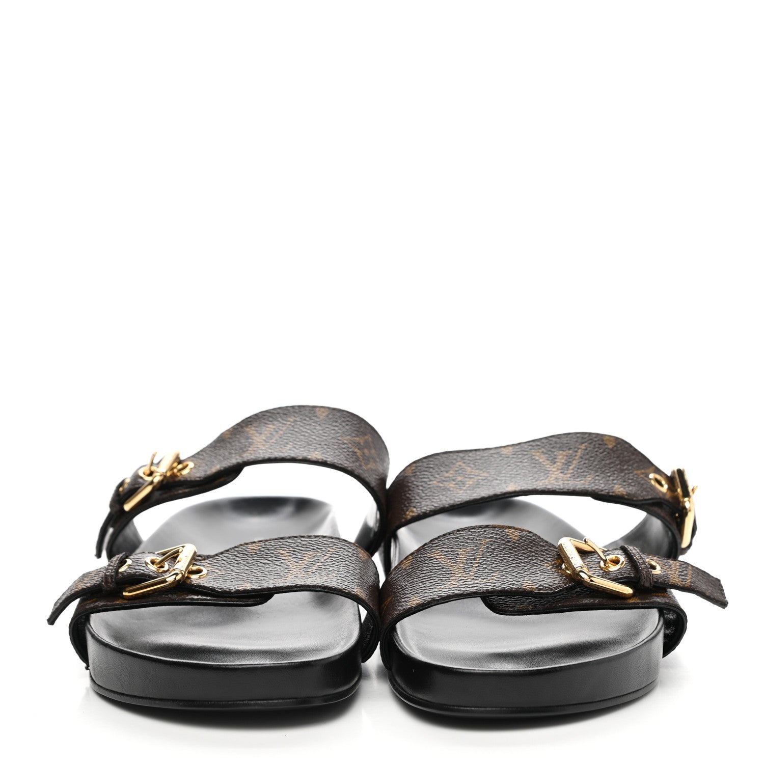 Louis Vuitton Monogram Bom Dia Mule Sandals 41 Black 2 of 8