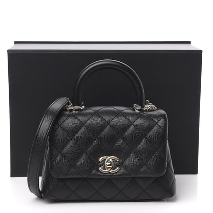 Chanel Caviar Quilted Extra Mini Coco Handle Flap Black 11 of 11