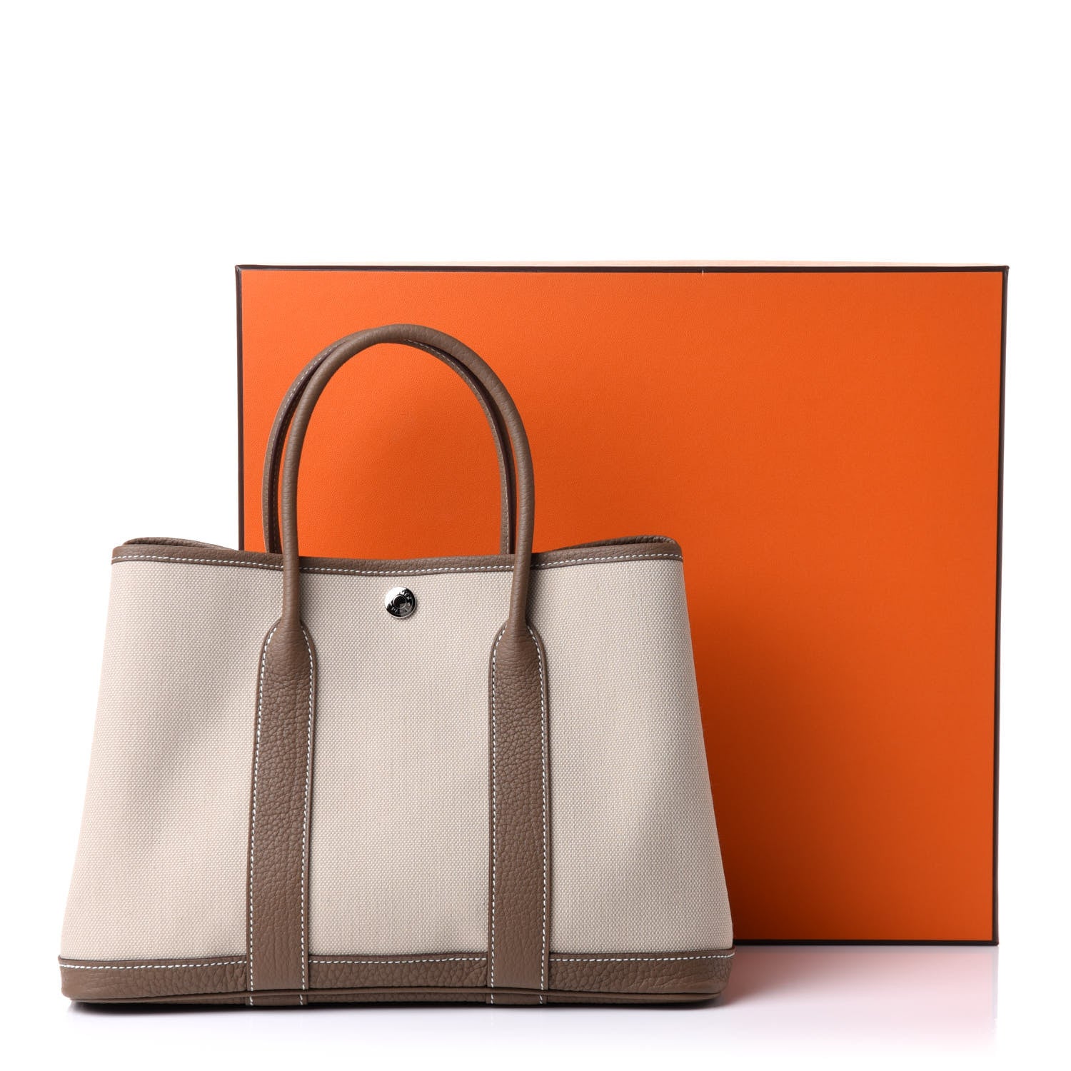 Hermes Twill D Negonda Garden Party 30 TPM Tote Beton Etoupe 10 of 10