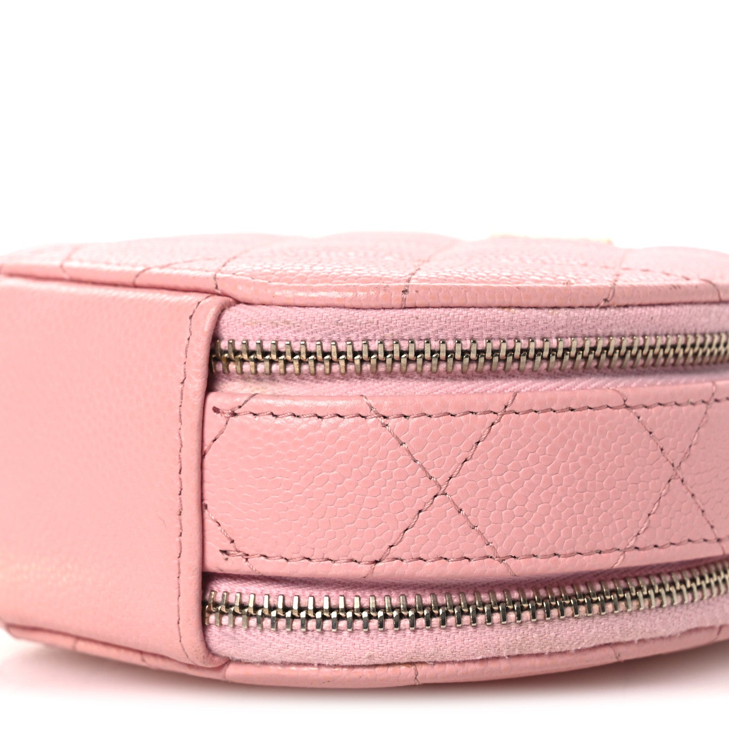 Chanel Caviar Quilted Round Handle With Care Vanity With Chain Pink 10 of 13