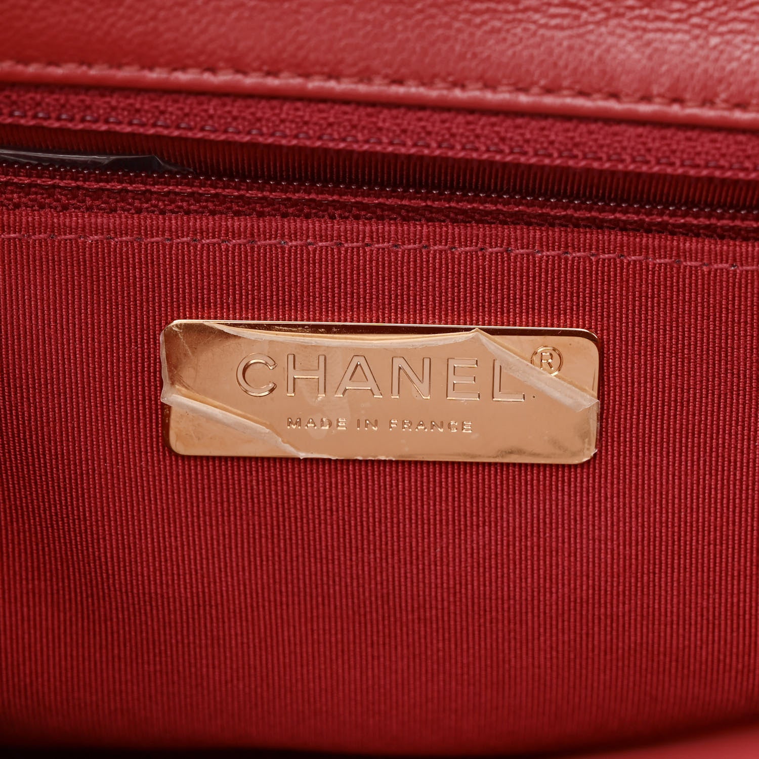 Chanel Goatskin Quilted Large Chanel 19 Flap Red 6 of 10