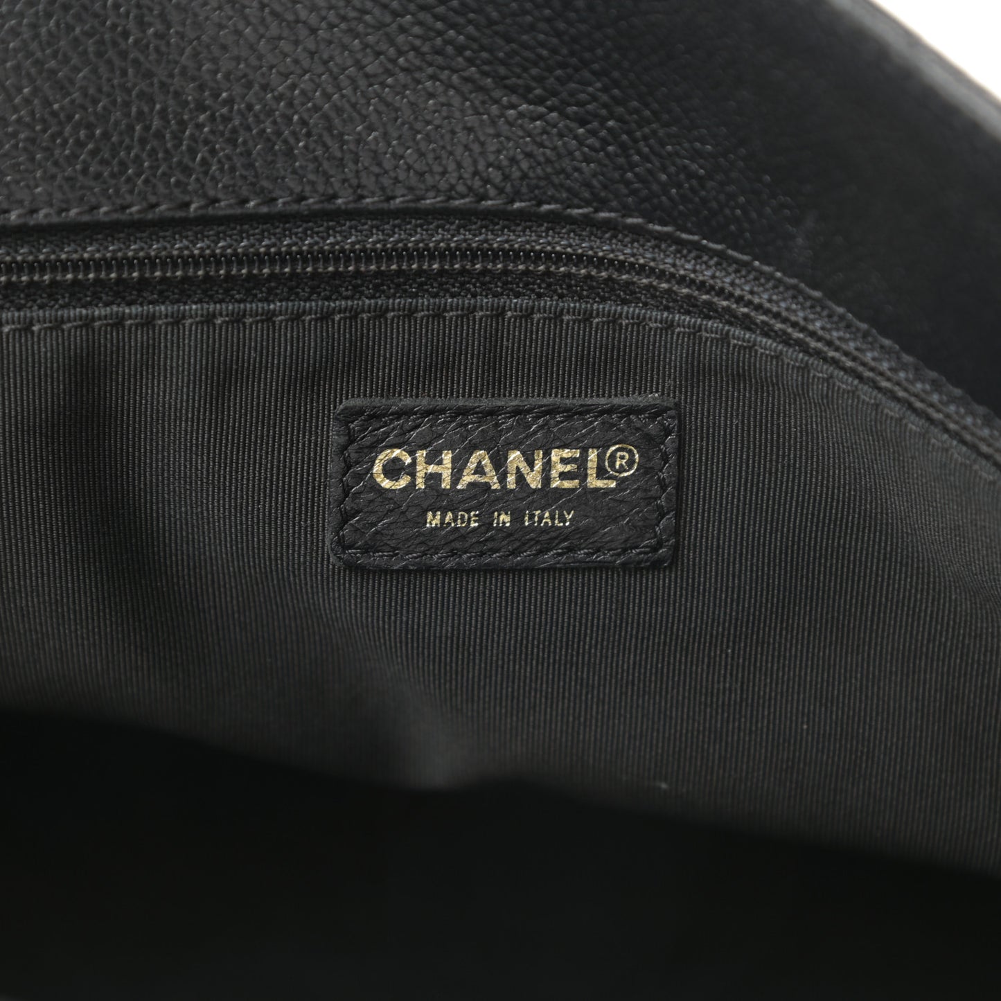 Calfskin Cerf Executive Shopper Tote Black