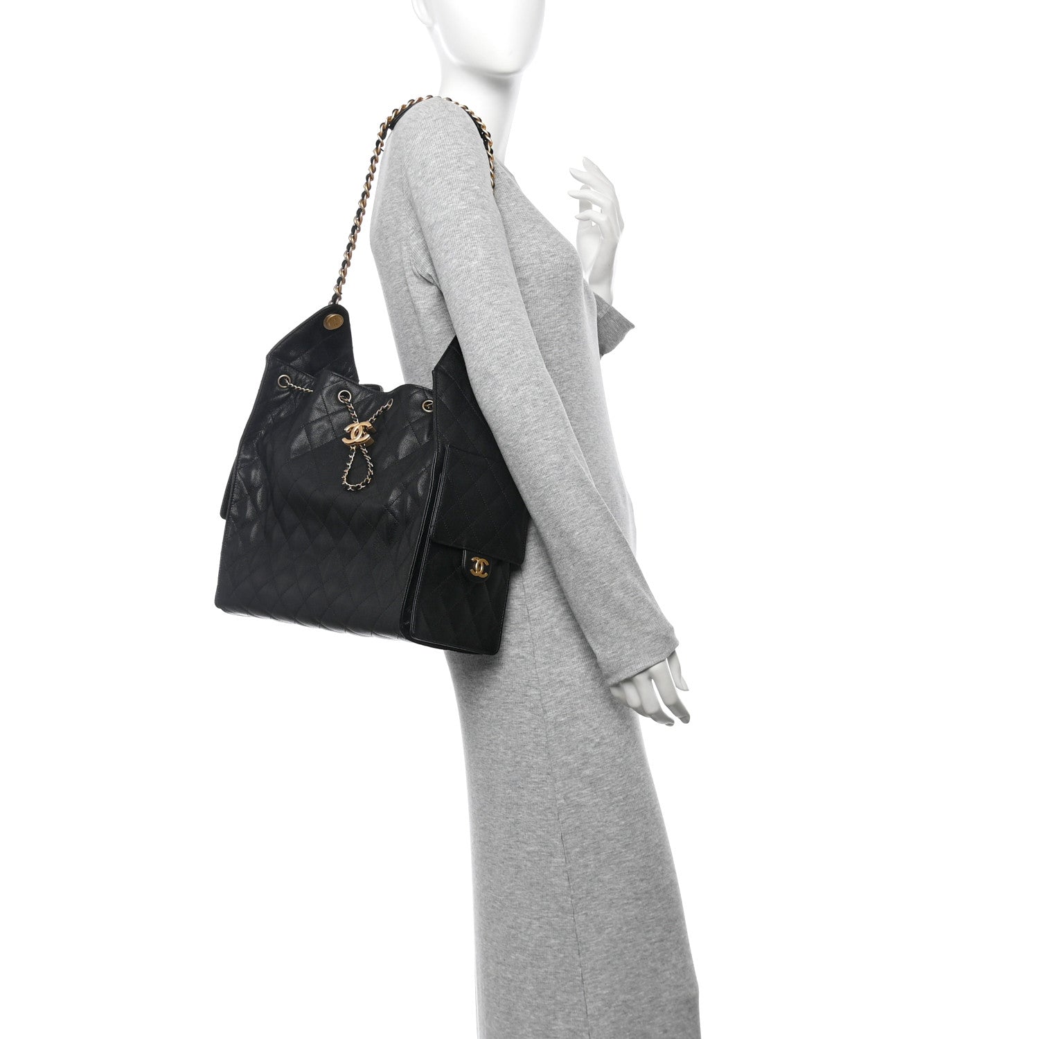 Chanel Lambskin Quilted Jumbo Double Flap Black 2 of 14