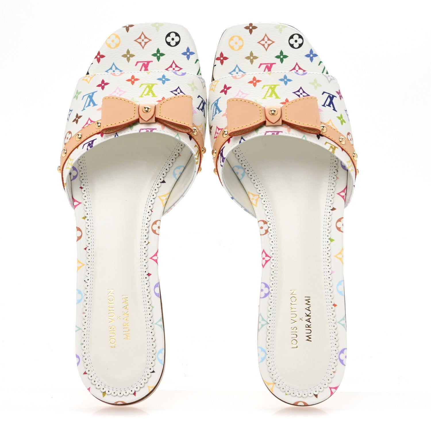Louis Vuitton LV X TM Monogram Multicolor 6AM Flat Mule Sandals 39 White 2 of 10