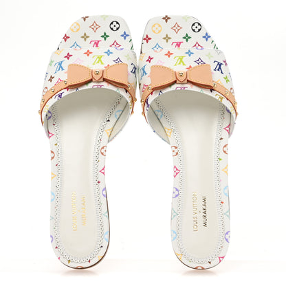 Louis Vuitton LV X TM Monogram Multicolor 6AM Flat Mule Sandals 39 White 2 of 10